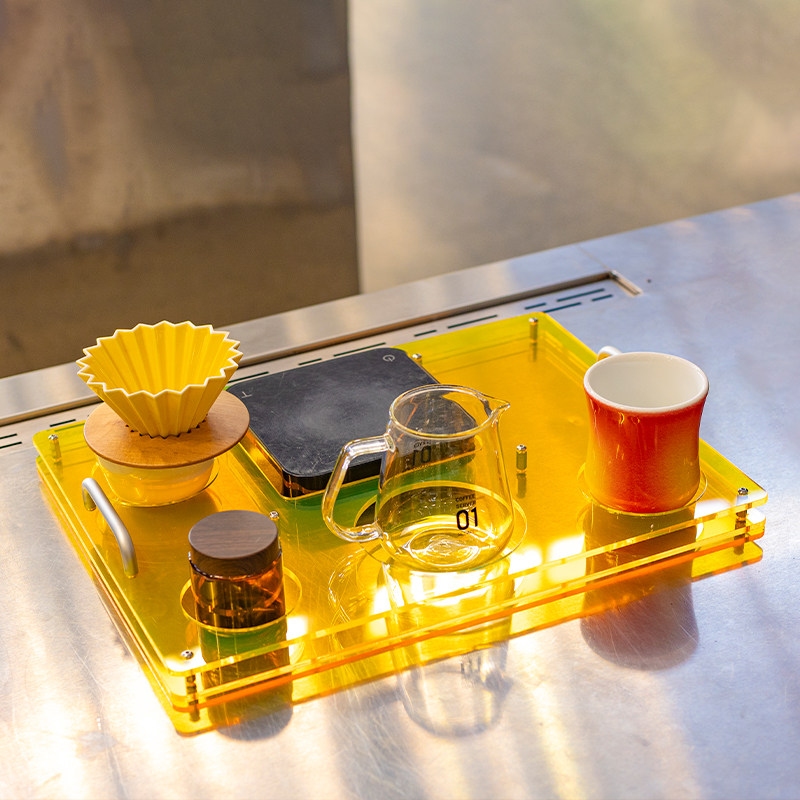 Coffee Equipment Tray - Akrylowa taca na kawę, używana do
